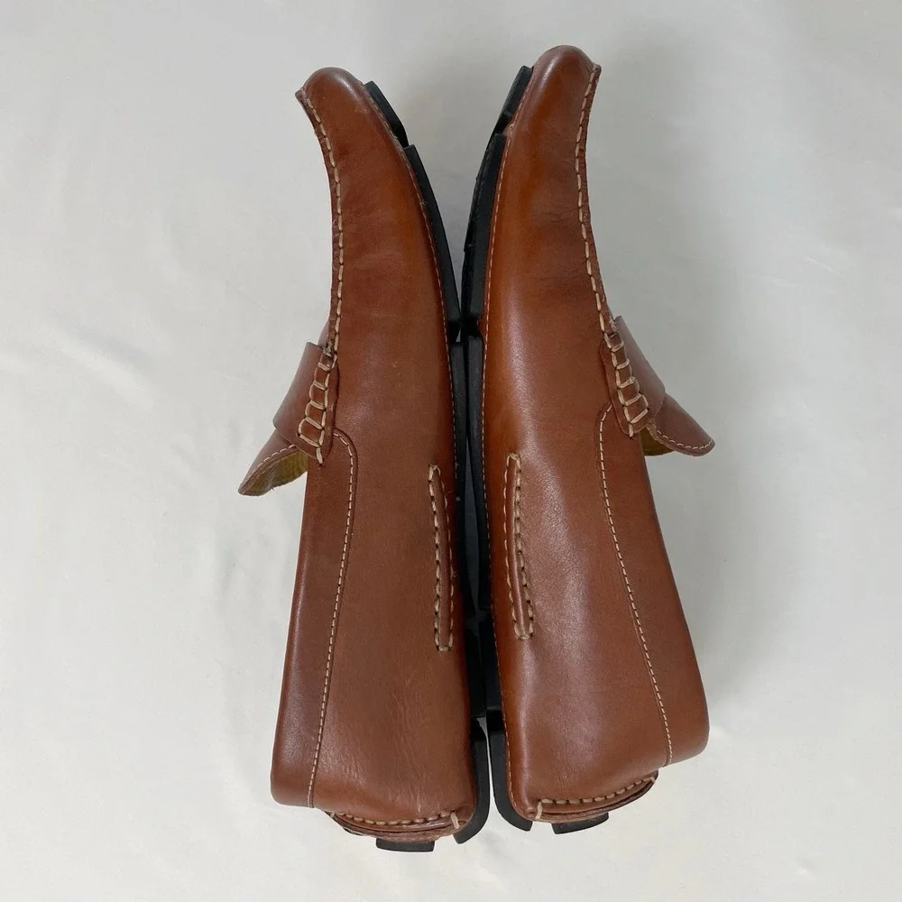 Cole Haan Men's Size 9 M Brown Loafer Leather Driving Shoes CO4534 Cushioned